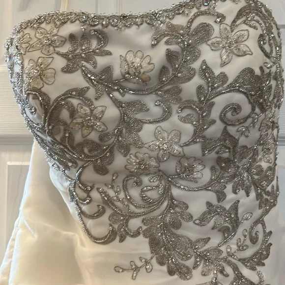 Unbranded Wedding Dress. Size 10. Slightly altered. - Picture 6 of 8